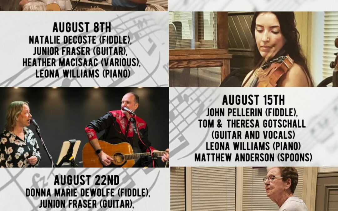 August Ceilidh Schedule!